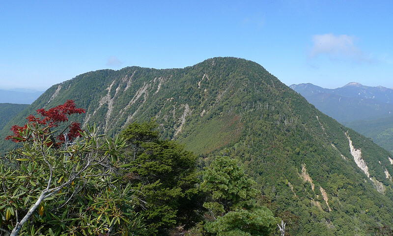 鋸山から皇海山を望む