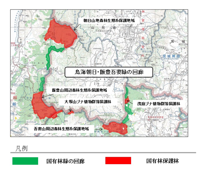 鳥海朝日位置図