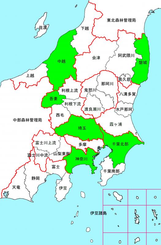 H24樹立森林計画区位置図