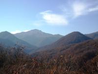 雄大にそびえる甲子連山