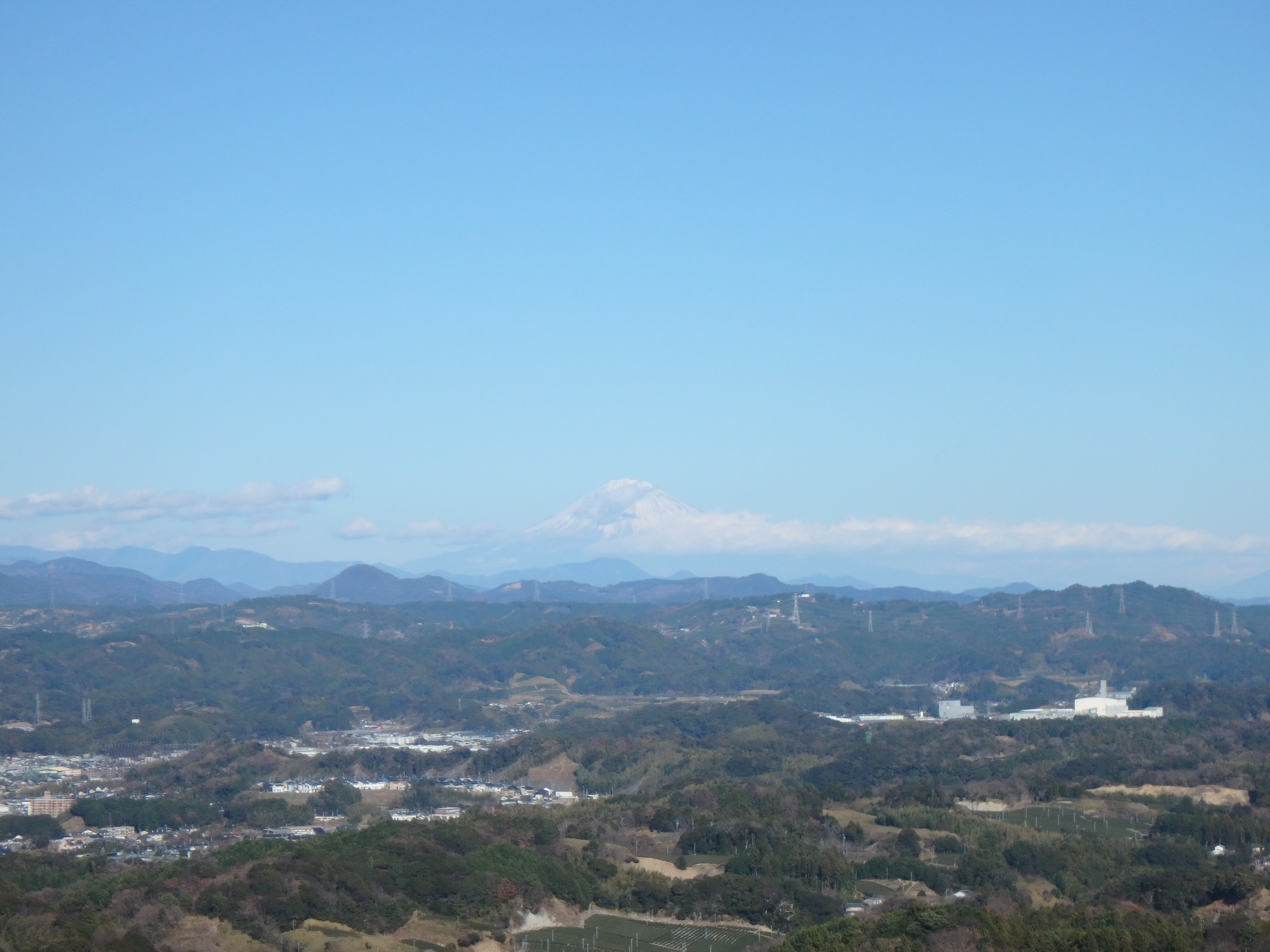 小笠山展望台から富士山を望む
