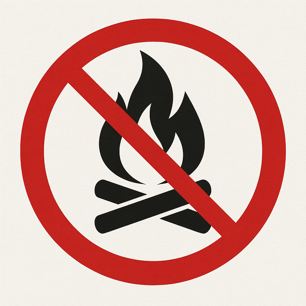 たき火禁止マーク