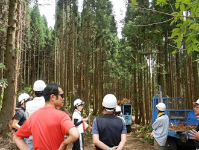 赤谷プロジェクトとの技術交流（間伐事業現地説明会）