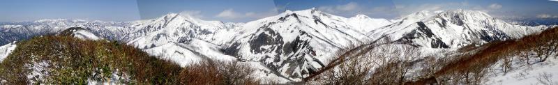 130413谷川連峰のパノラマ