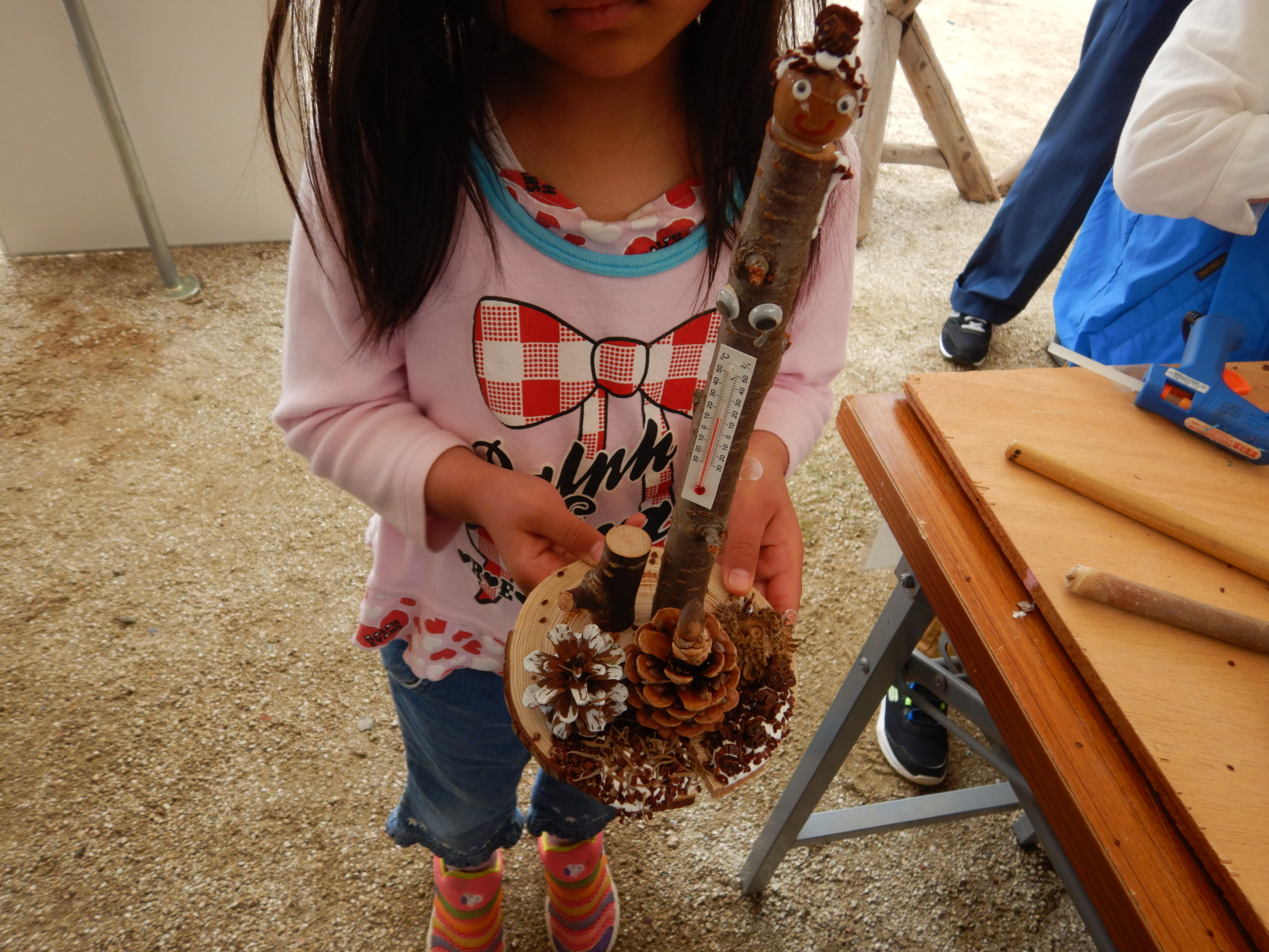 温度計の木工作品