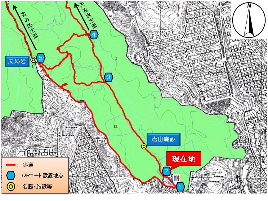 QRポイント２の周辺地図