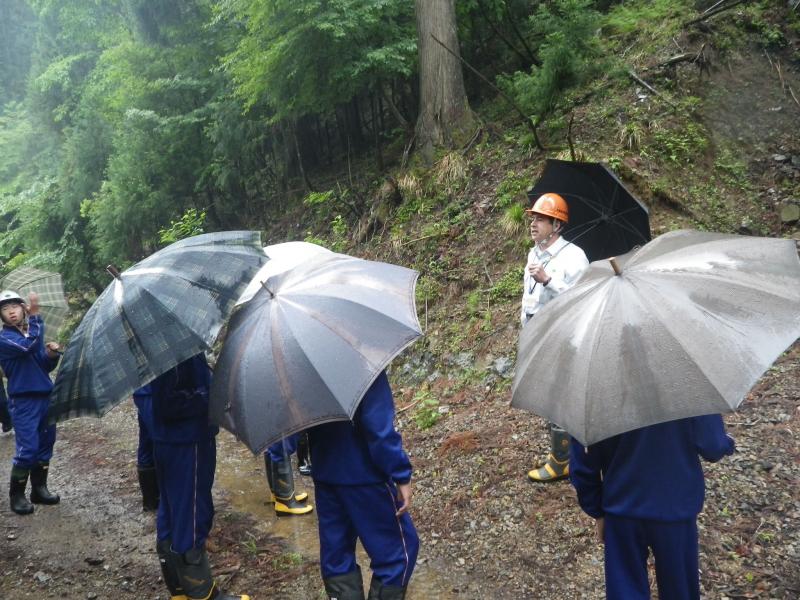 治山現場説明