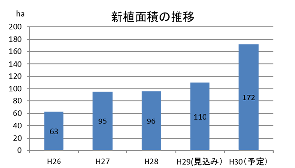 新植面積の推移