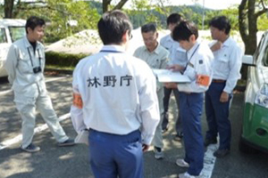 福岡県との現地打合せ