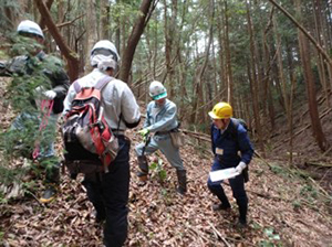 作業道の作設計画現地打合せ