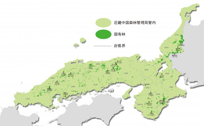 地図　【国有林】