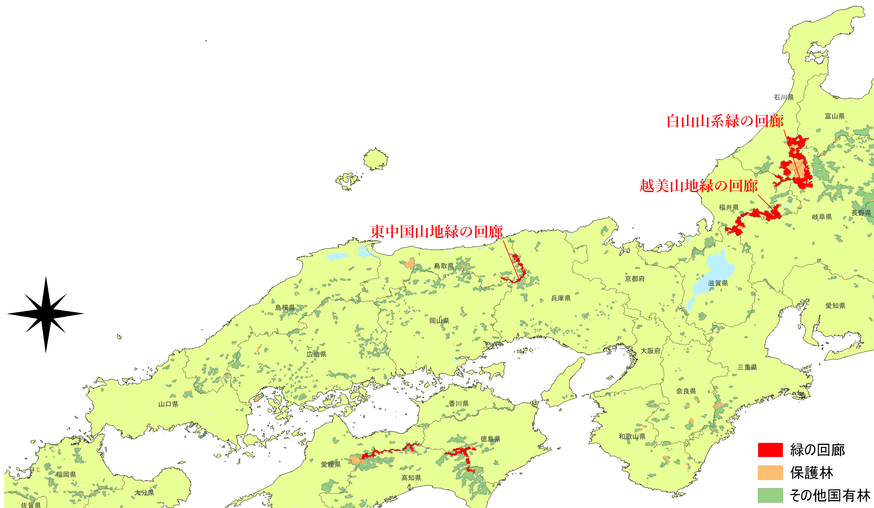 緑の回廊管内図