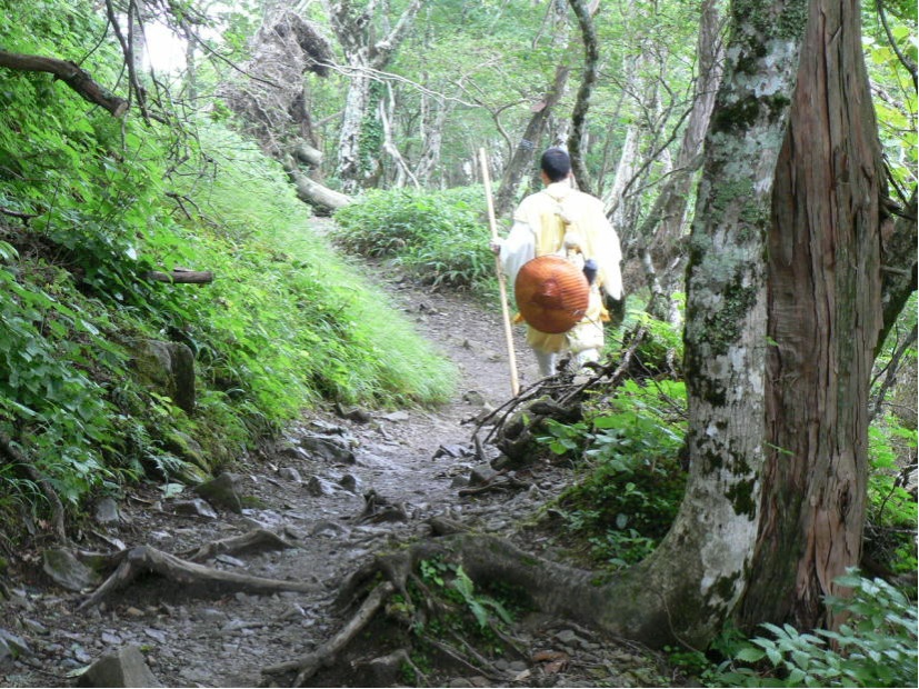 鳴川山国有林を通る大峯奥駆け道