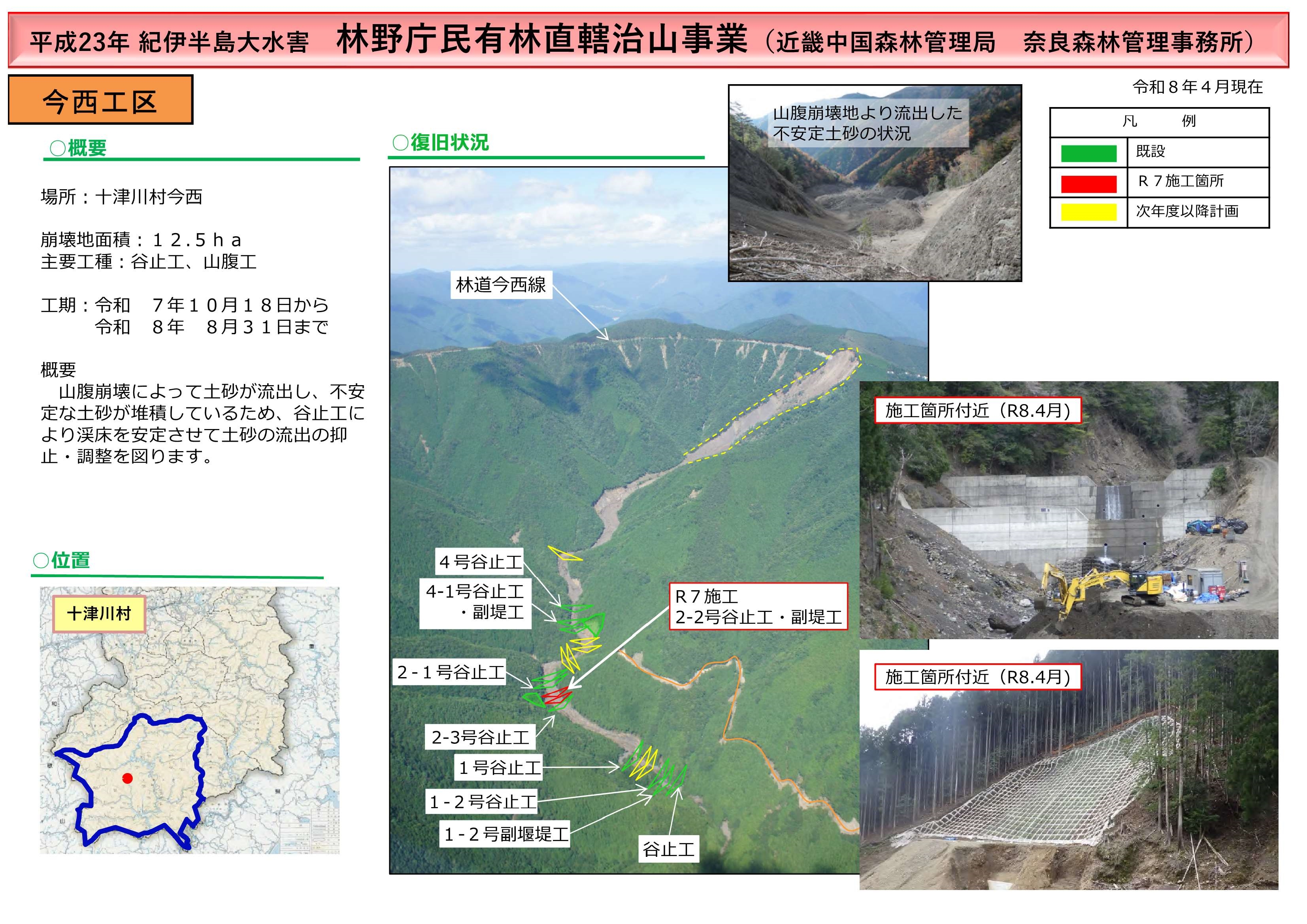 今西工区の工事進捗状況