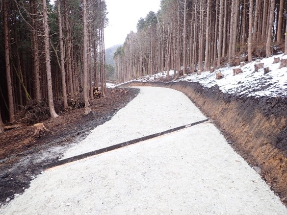 令和3年度&nbsp; 用郷山林業専用道新設工事完成写真NO.550付近