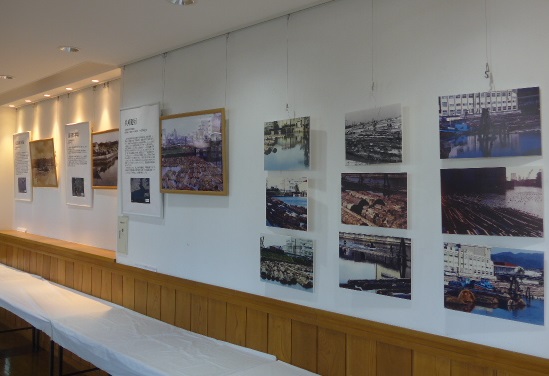 近畿中国局管内の貯木場の展示風景