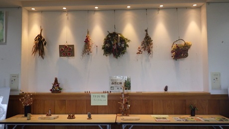 自然と緑クラフト作品展示
