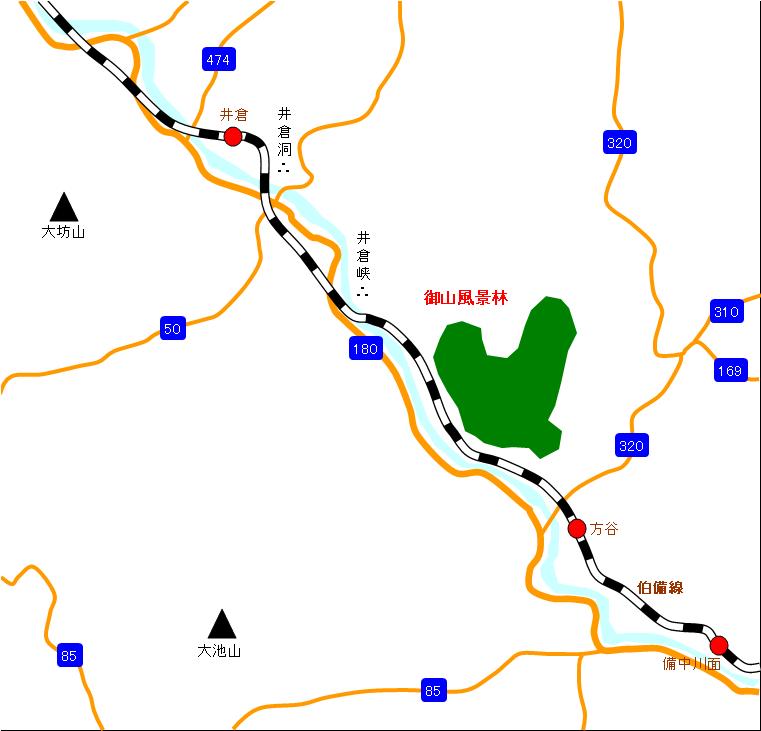 アクセスマップ　【御山】