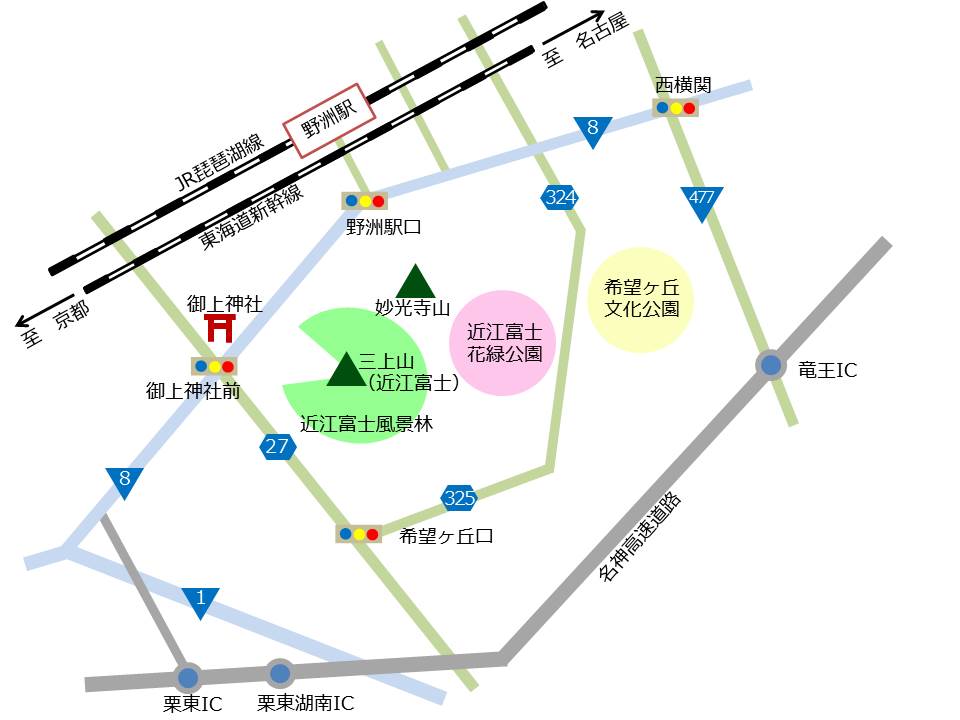 近江富士風景林位置図