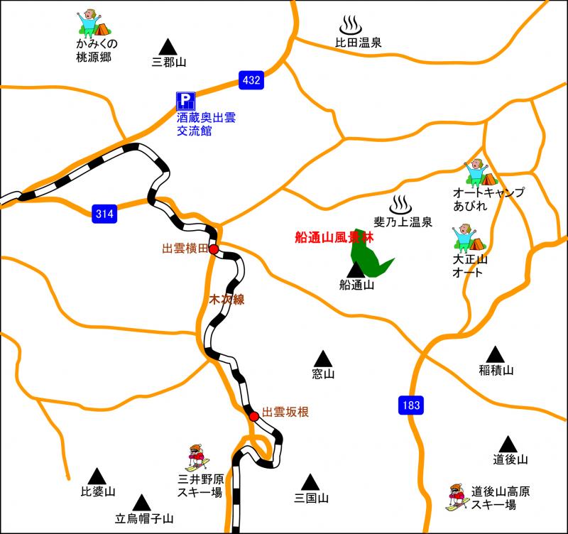 アクセスマップ　【船通山】