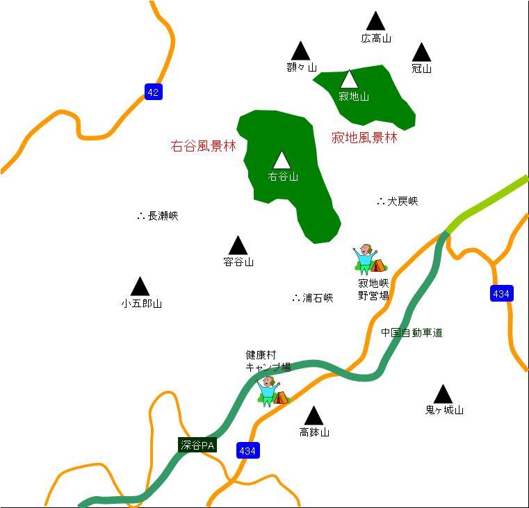 アクセスマップ【右谷・寂地】