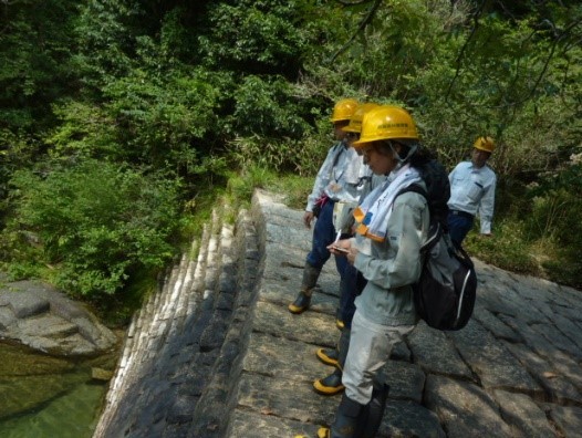 治山施設の見学