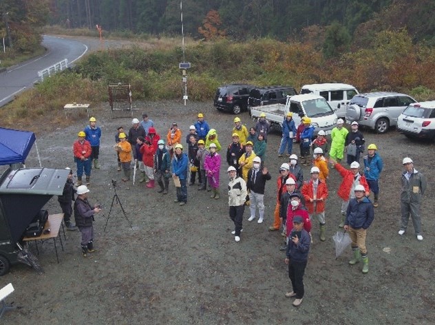 参加者（上空から）