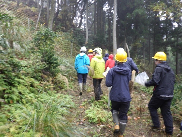 防護柵設置個所の見学
