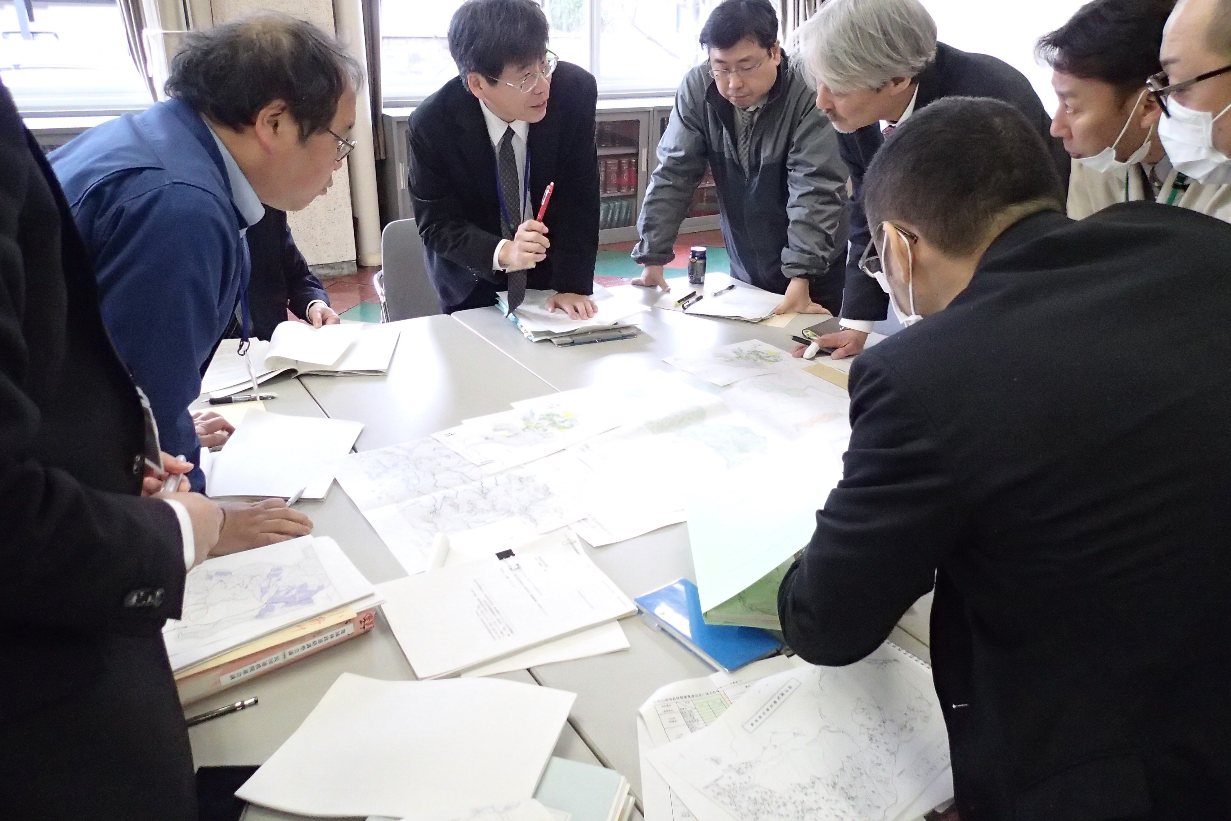 小舟山共同施業団地連絡調整会議の様子