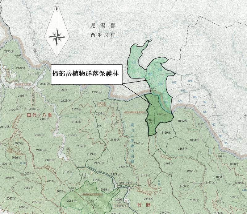 掃部岳＿案内図