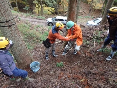 シカ罠設置実習