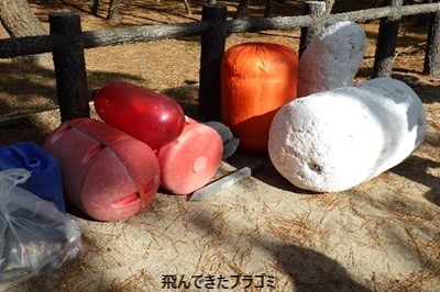 飛んできたプラゴミ