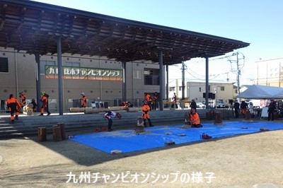 九州伐木チャンピオンシップの様子