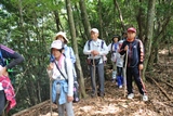 汗をかきかきの登山の様子