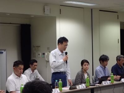 挨拶をする九州森林管理局 山口計画保全部長