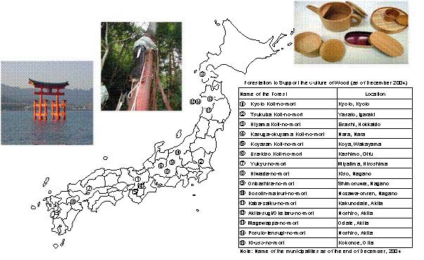 Map of Forestation to Support the Culture of Wood