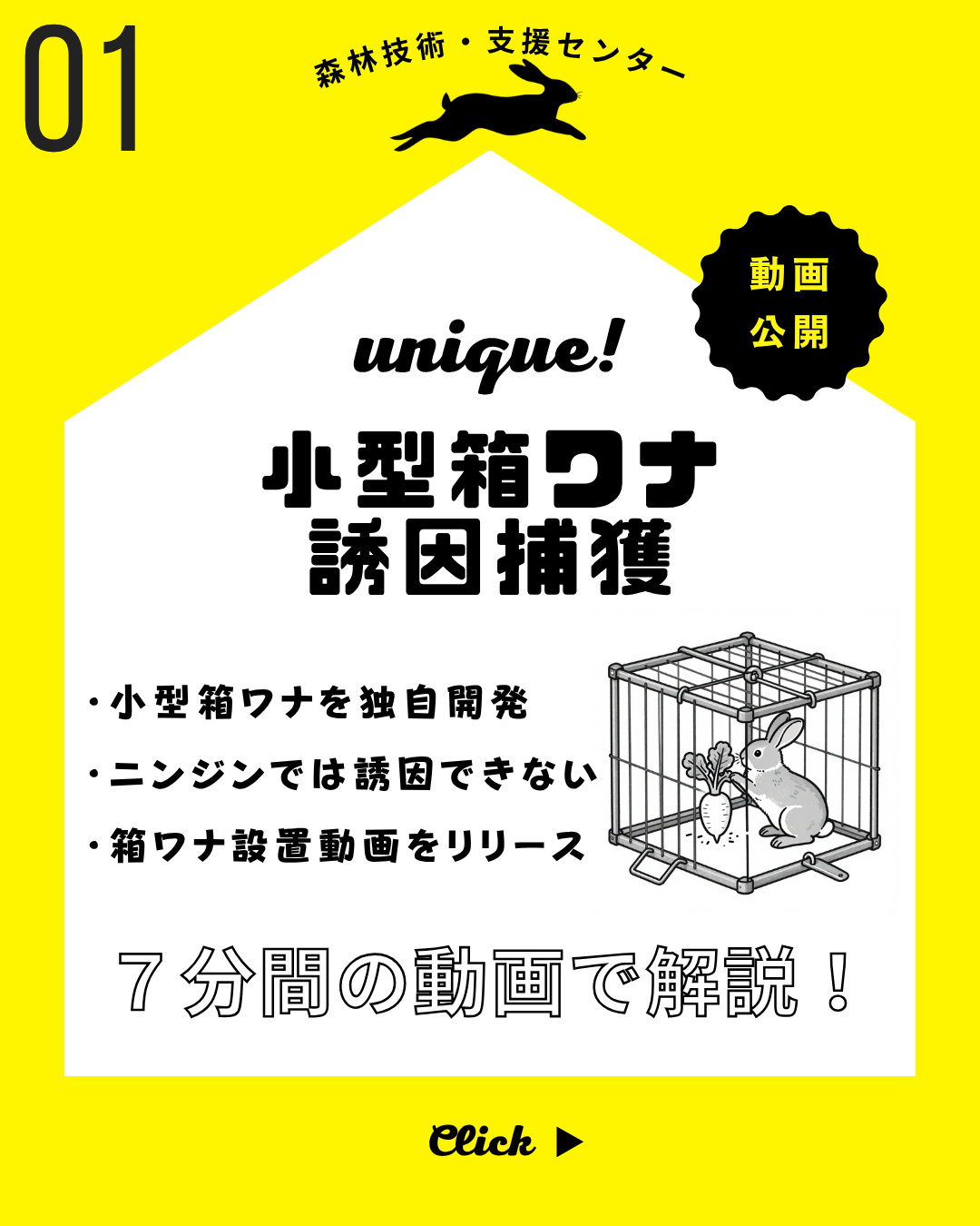 小型箱ワナによるノウサギ誘因捕獲