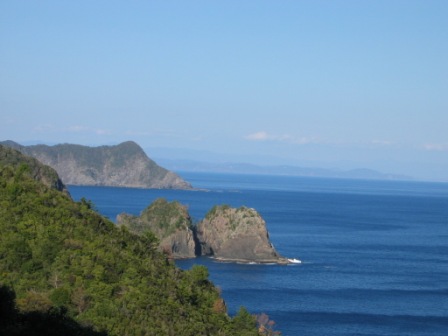 風景林より海を望む
