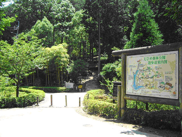 えひめ森林公園遊歩道案内板