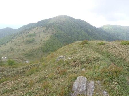 落合峠から烏帽子山：矢筈・烏帽子