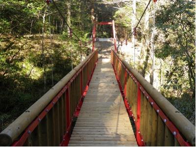 西ノ川山渓谷吊り橋