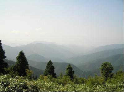 野根山街道相続峠からの遠望