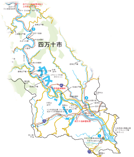 カヌーゾーンの地図