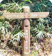 登山道に入る分岐の看板