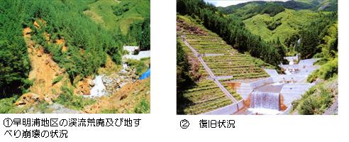 早明浦地区での災害と復旧後