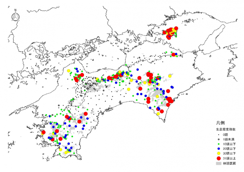 ニホンジカ生息密度調査結果