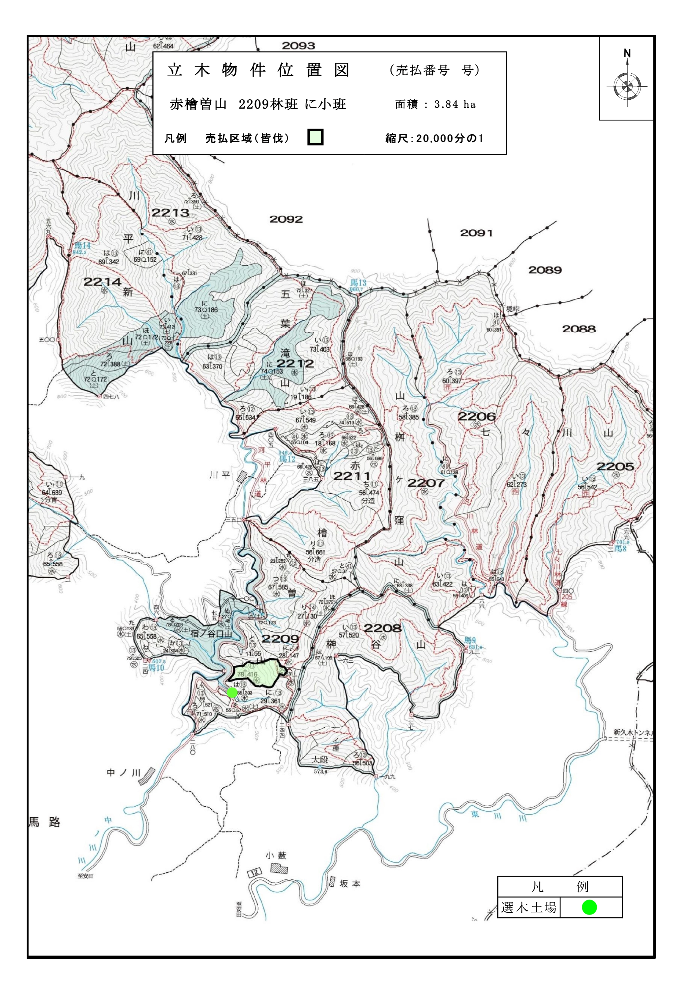 赤檜曽山2209に位置図