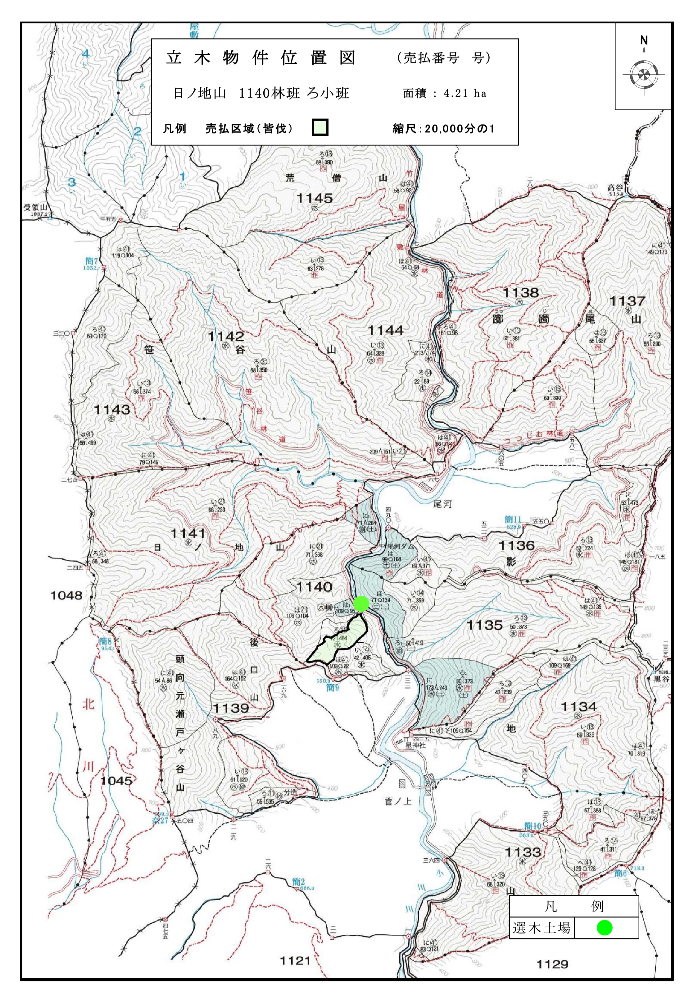 日ノ地山1140ろ位置図
