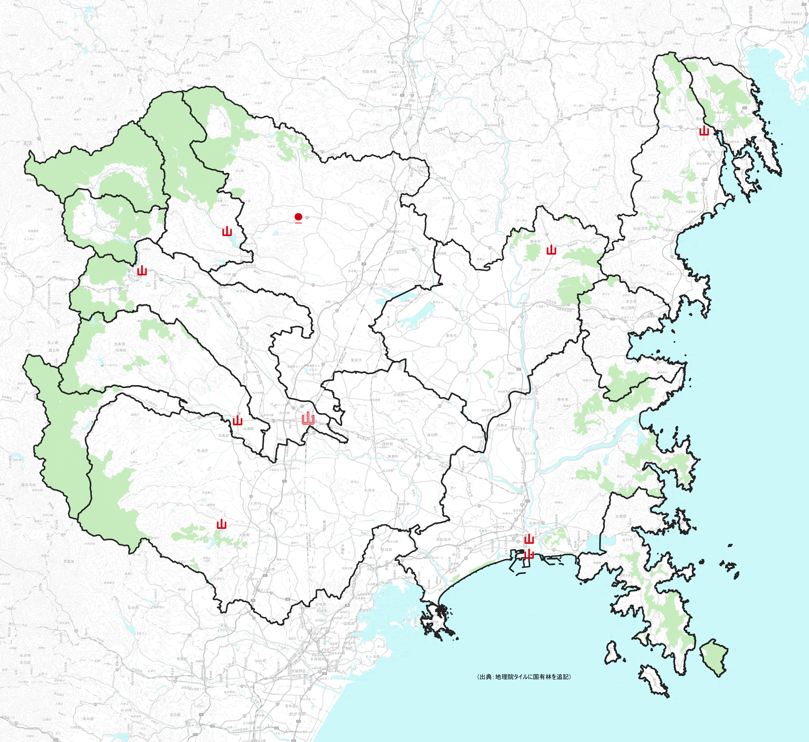 宮城北部管内図