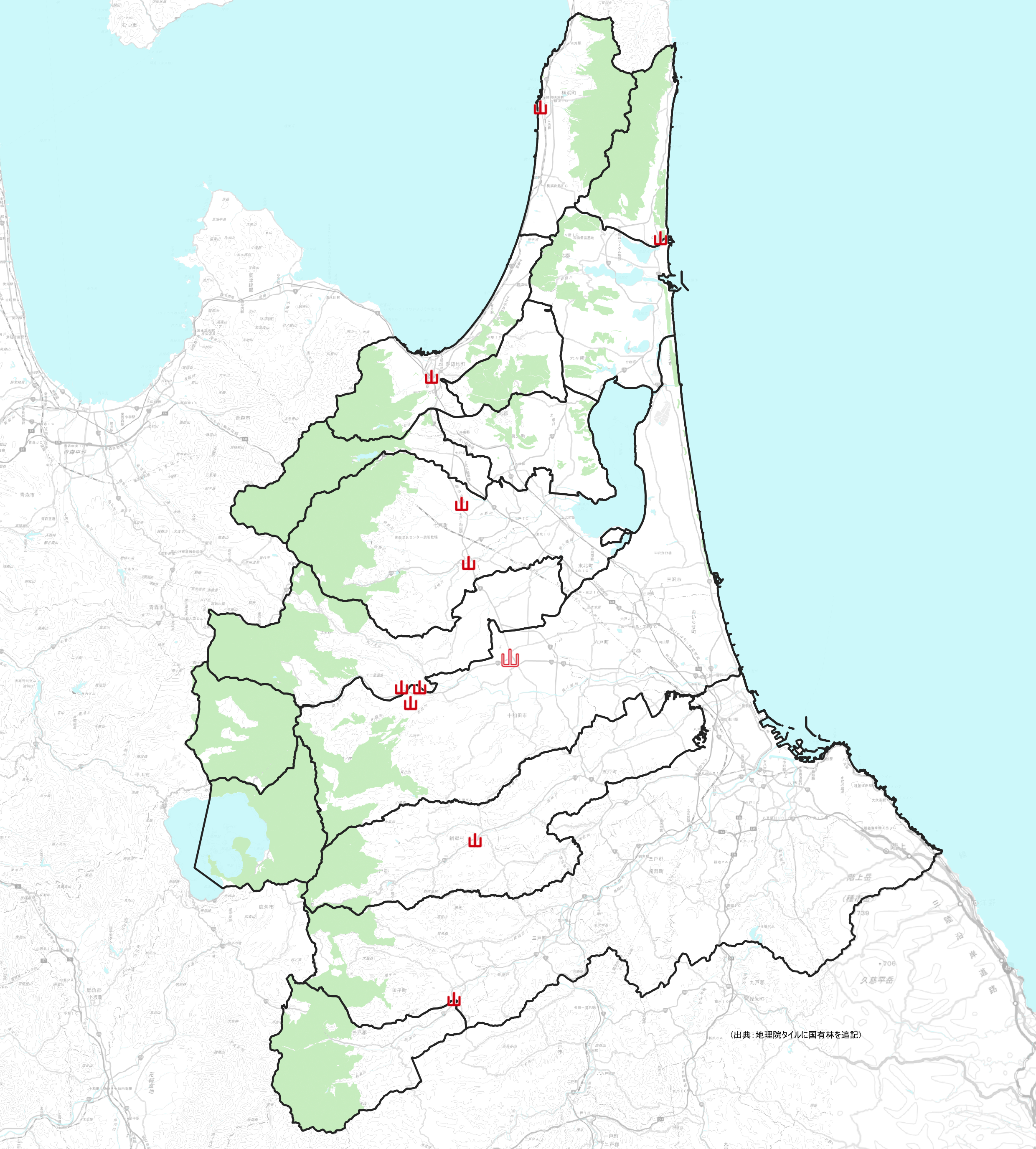 三八上北管内図